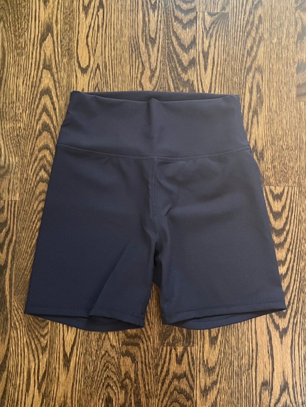NWOT WILO 4" Ribbed Blue Biker Shorts